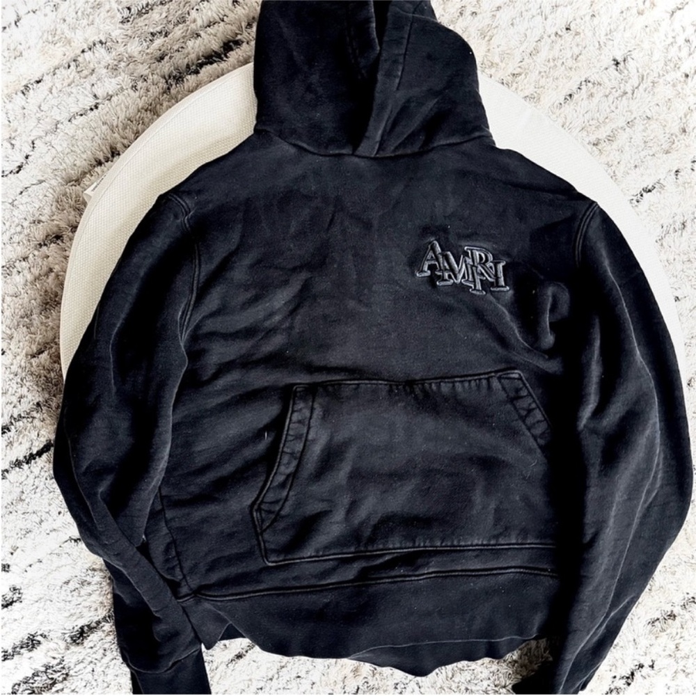 AMIRI Black Textured Fabric